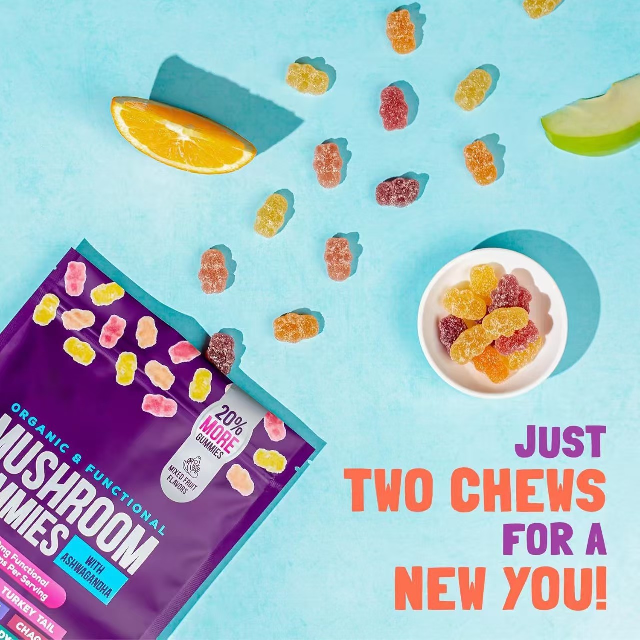 Mushroom + Ashwagandha Mind & Body Gummies
